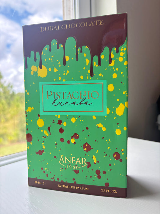 Dubai chocolate Mones perfumes Pistachio Anfar 