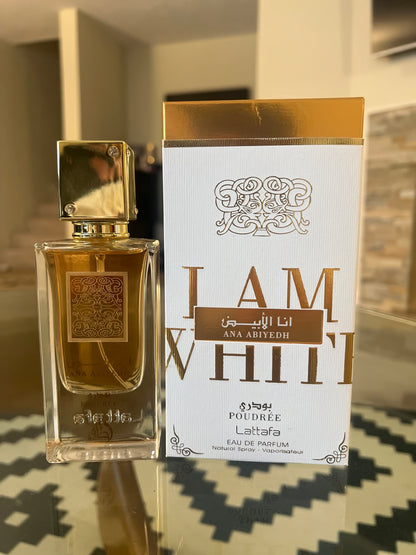 Ana Abiyedh Poudrée – Lattafa Mones perfumes  arabes