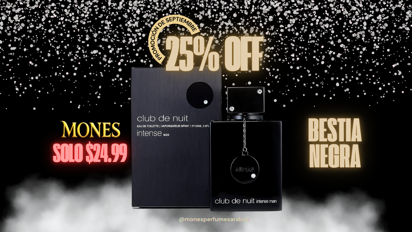 Promo bestia negra club de nuit Mones perfumes 