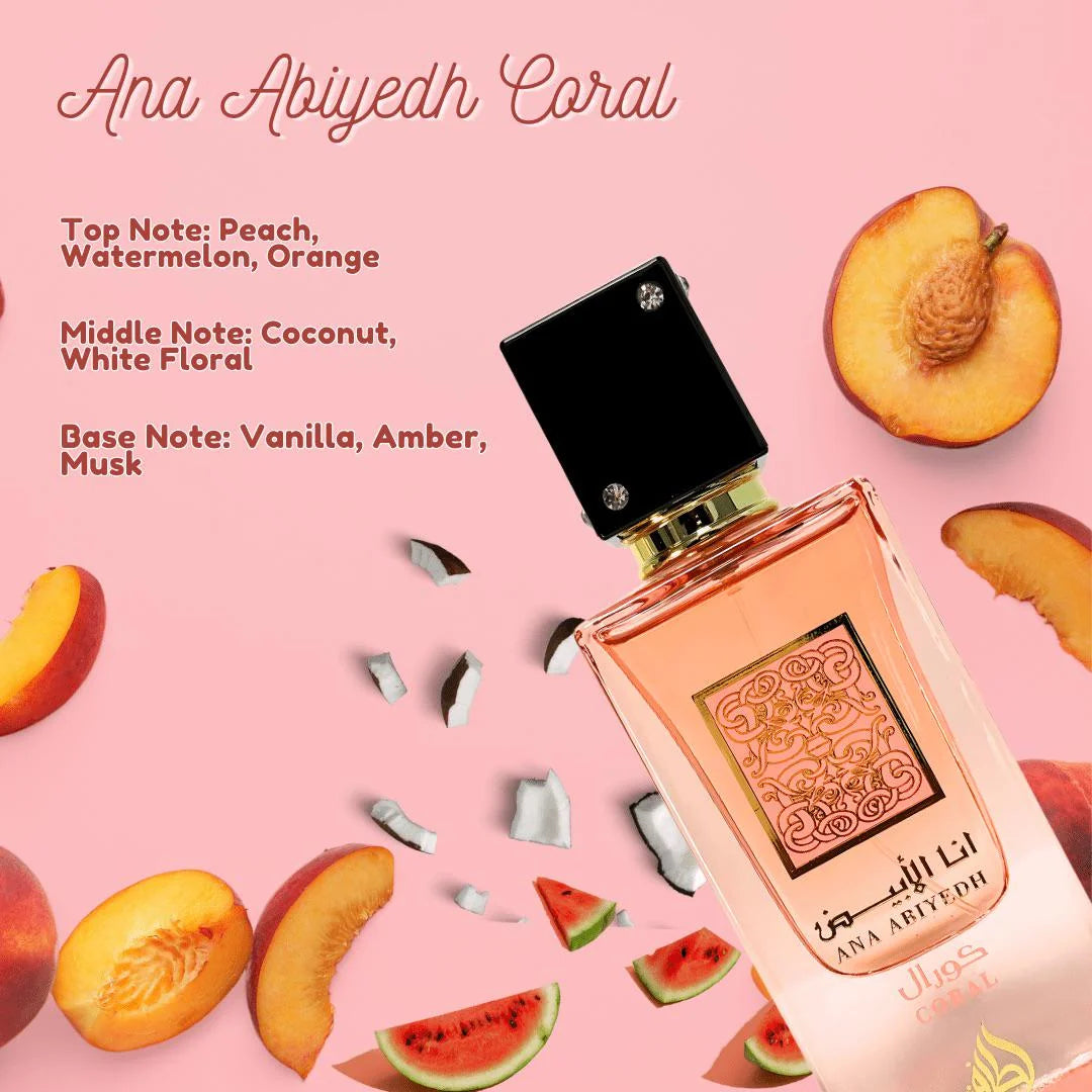 Ana Abiyedh Coral – Lattafa EDP 2.4FL.OZ