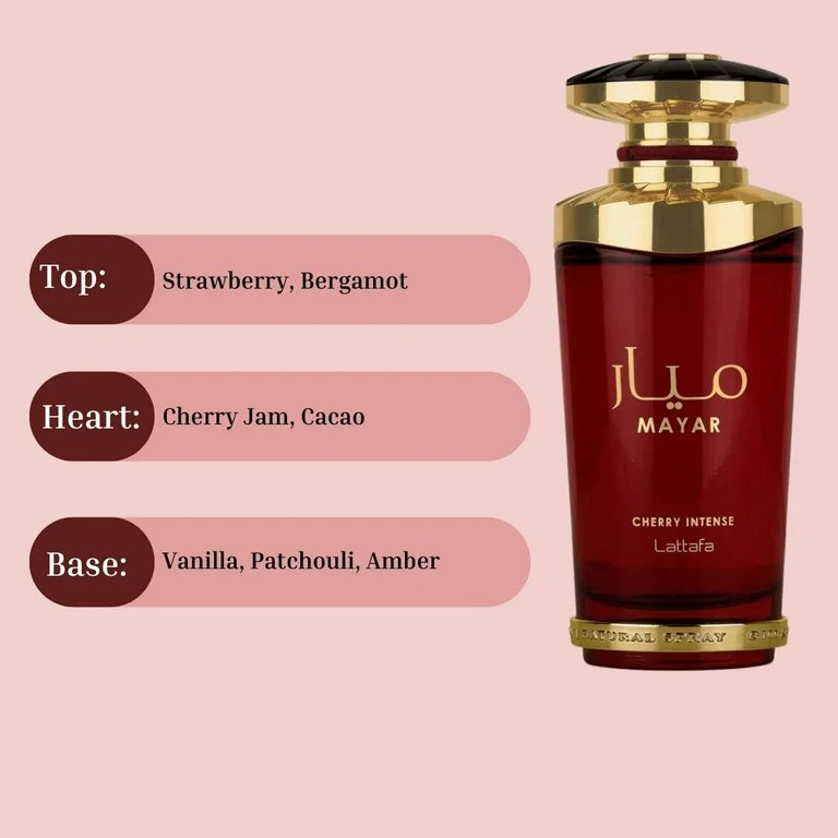 mones perfumes arabes Mayar Lattafa Cherry intense 